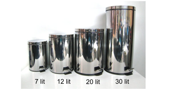 Stainless Steel Bins - STAINLESS STEEL  ROUND  BIN  7 LIT  (INOX)